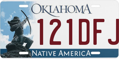 OK license plate 121DFJ