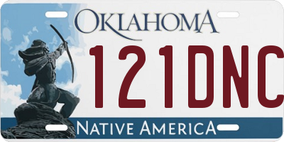 OK license plate 121DNC