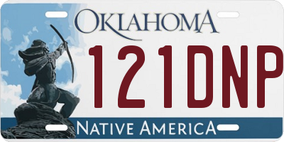 OK license plate 121DNP