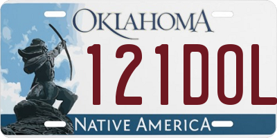 OK license plate 121DOL
