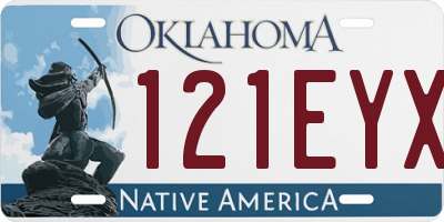 OK license plate 121EYX