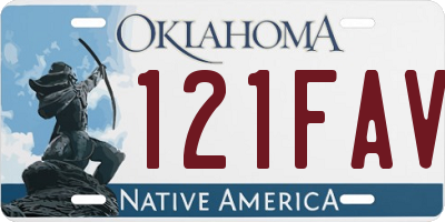 OK license plate 121FAV