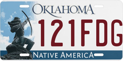 OK license plate 121FDG