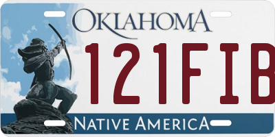 OK license plate 121FIB