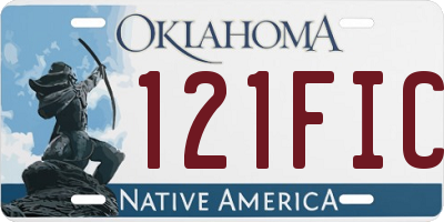 OK license plate 121FIC