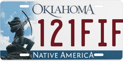 OK license plate 121FIF