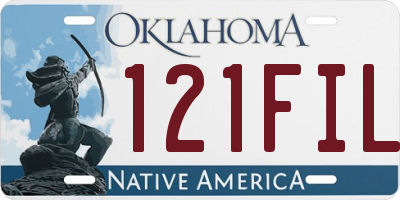 OK license plate 121FIL