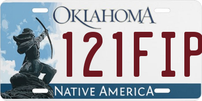 OK license plate 121FIP