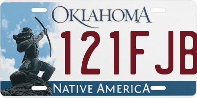 OK license plate 121FJB