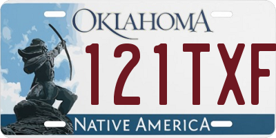 OK license plate 121TXF