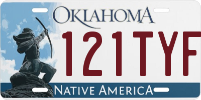 OK license plate 121TYF