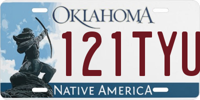 OK license plate 121TYU