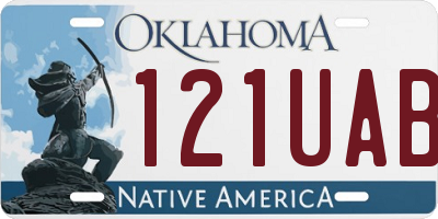OK license plate 121UAB