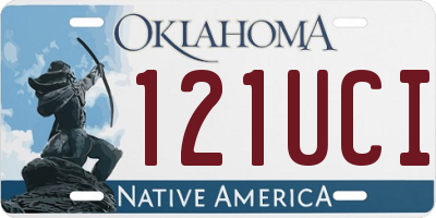 OK license plate 121UCI