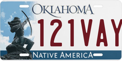 OK license plate 121VAY