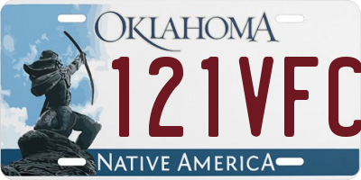 OK license plate 121VFC