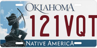 OK license plate 121VQT