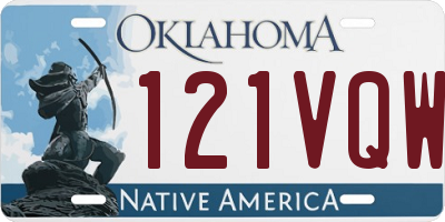 OK license plate 121VQW