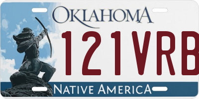 OK license plate 121VRB