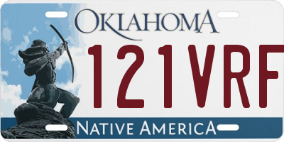 OK license plate 121VRF