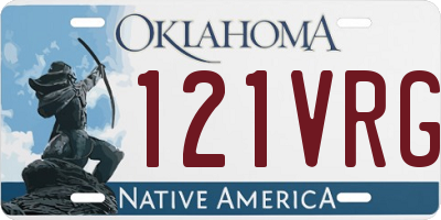 OK license plate 121VRG
