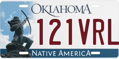 OK license plate 121VRL