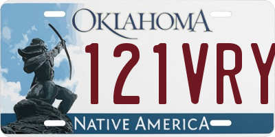 OK license plate 121VRY