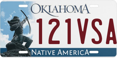 OK license plate 121VSA