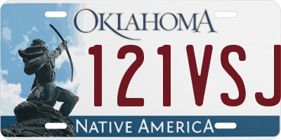 OK license plate 121VSJ