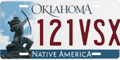 OK license plate 121VSX