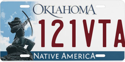 OK license plate 121VTA