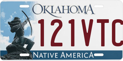 OK license plate 121VTC