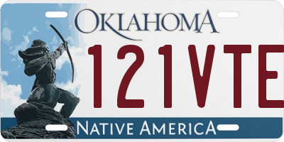 OK license plate 121VTE