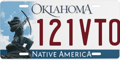 OK license plate 121VTO