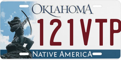 OK license plate 121VTP