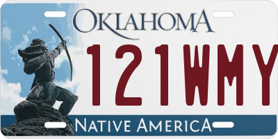 OK license plate 121WMY