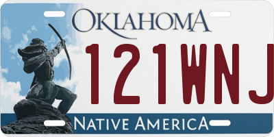 OK license plate 121WNJ