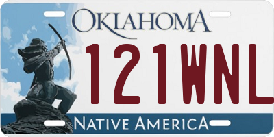 OK license plate 121WNL