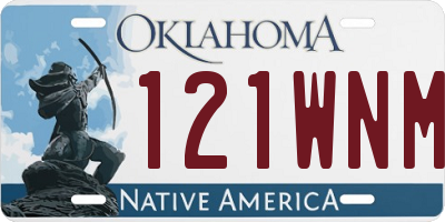 OK license plate 121WNM