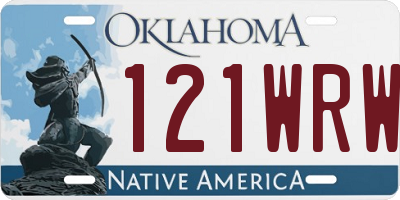 OK license plate 121WRW