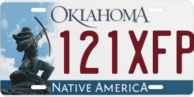 OK license plate 121XFP