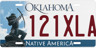 OK license plate 121XLA