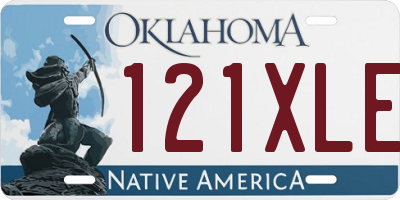 OK license plate 121XLE