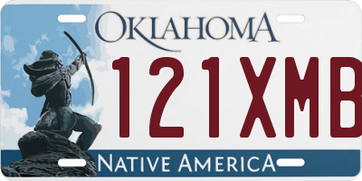 OK license plate 121XMB
