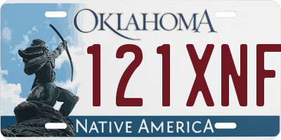 OK license plate 121XNF
