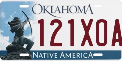 OK license plate 121XOA