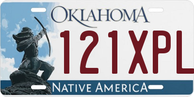 OK license plate 121XPL