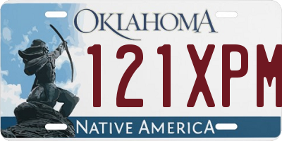OK license plate 121XPM