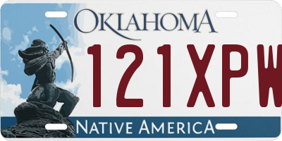 OK license plate 121XPW
