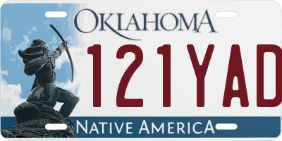 OK license plate 121YAD